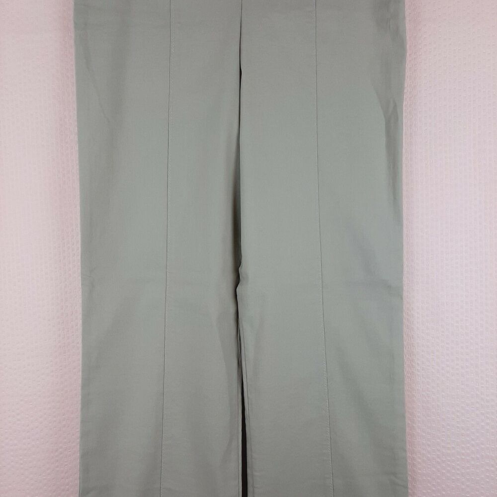 NEW Bellissima Fashions Women Straight Pants High Waist Side Zip Beige Size 6 - Picture 7 of 12